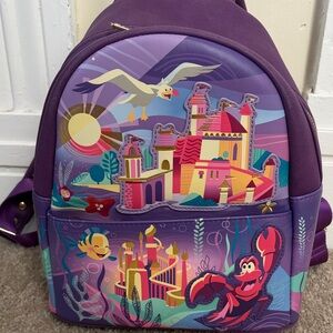 Purple Backpack with Colorful Cartoon Design